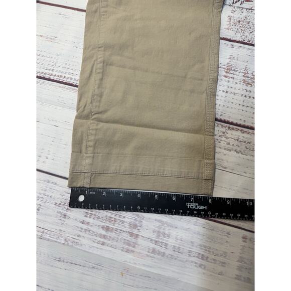 Lane Bryant Straight Leg Pants Women's Size 14 Khaki Cuff Ankle NWT - Picture 5 of 8